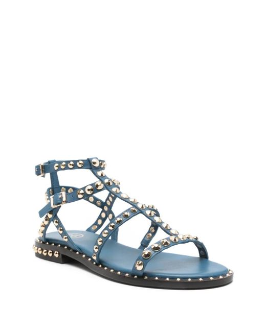 Ash Blue Multi-Strap Sandals