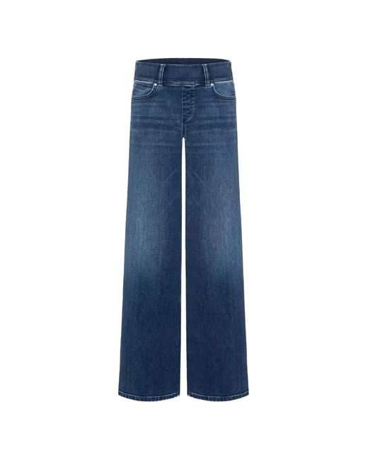 Cambio Blue Weite Jeans mit elastischem Bund