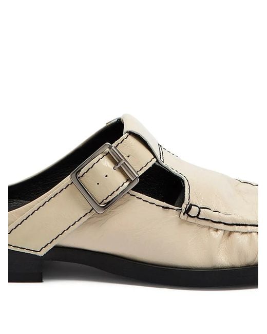 Miista Brown Gianna Buckle Mules