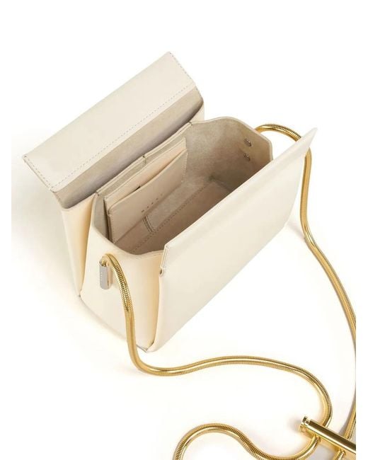 Marni Natural Small Toggle Bag In Ivory Leather