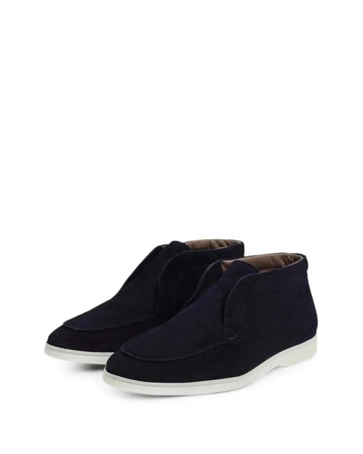 Hackett Blue Almond-Toe Boots for men