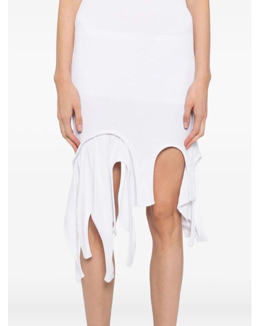 Alexander Wang White Deconstructed Cotton Minidress