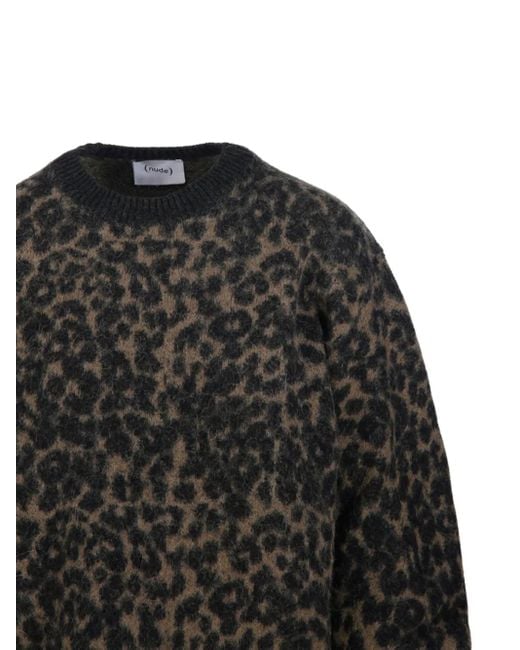 Jersey con estampado de leopardo Nude de color Black