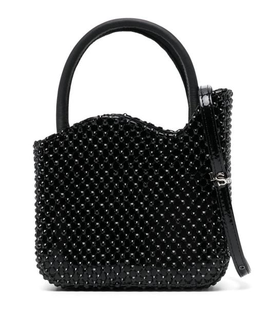 Le Silla Black Mini Gilda Rhinestone-Embellished Bag