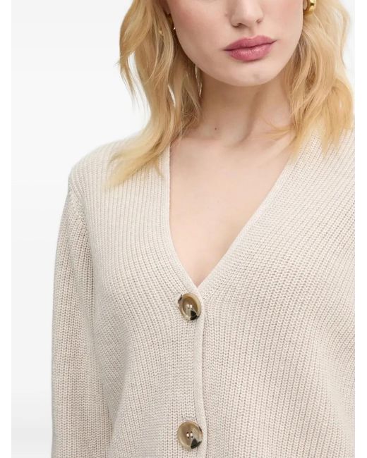 Marc O' Polo Natural Ribbed V-Neck Cardigan