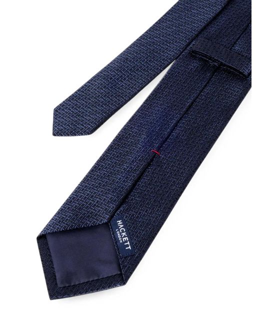 Hackett Blue H-Monogram Silk Tie for men