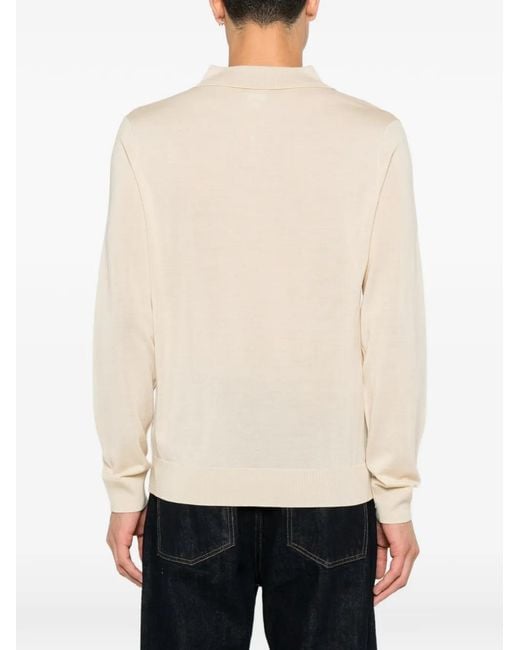 Paul Smith White Wool Polo Shirt for men