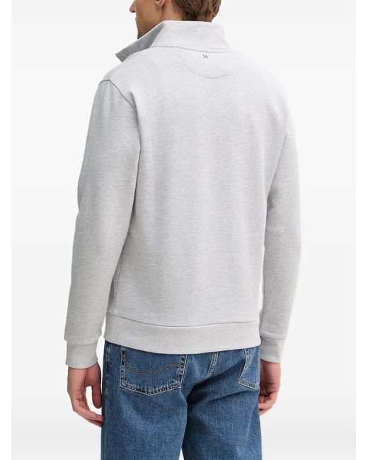 Hackett Gray Sweat À Col Zippé for men
