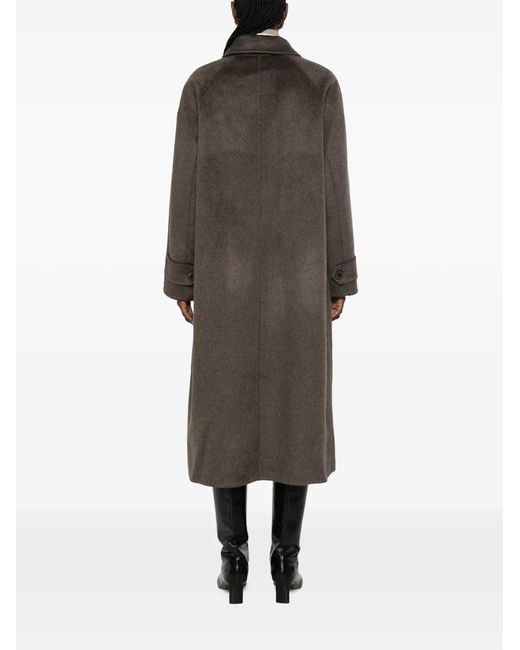 The Dynamis Studio Brown Single-Breasted Wool-Blend Coat