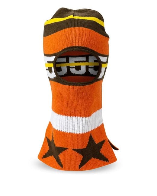 Sp5der Orange Cagoule À Logo En Intarsia for men