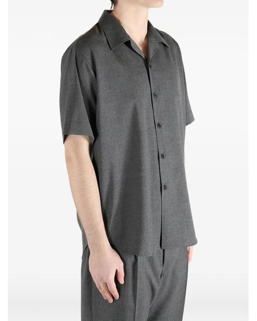 Auralee Gray Summer Twist Short-Sleeve Shirt for men