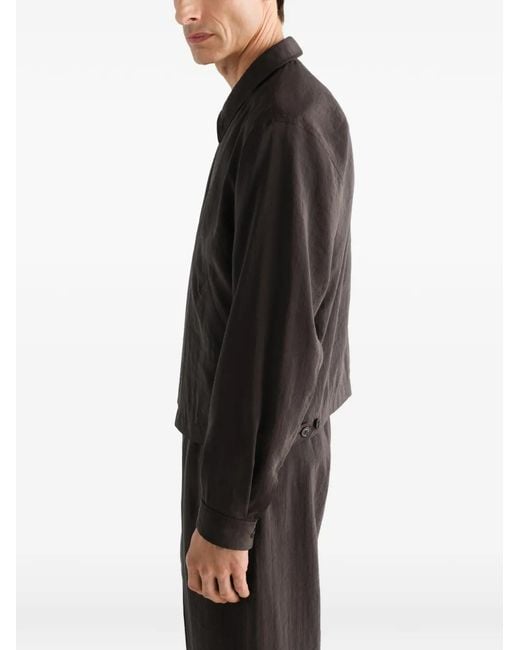 Lemaire Brown Light Zipped Blouson for men