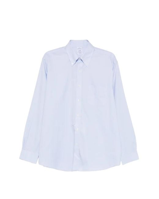 Brooks Brothers White Buttoned Long-Sleeve Shirt for men