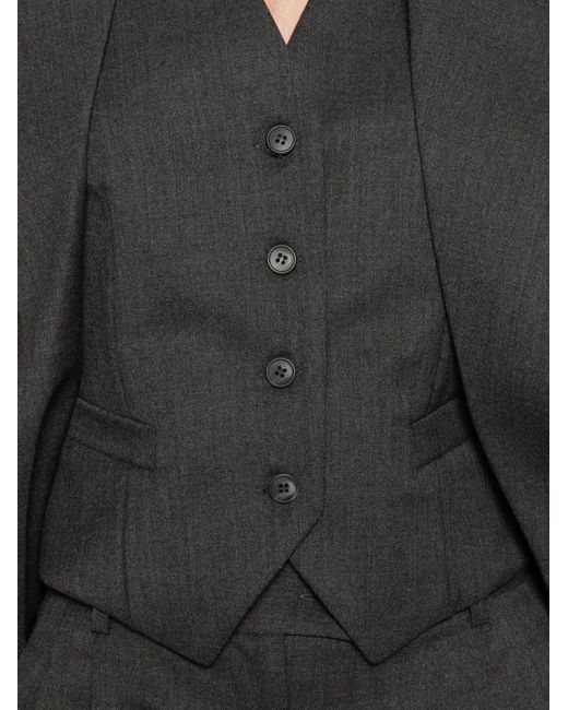 Button-front waistcoat MEDEA de color Black