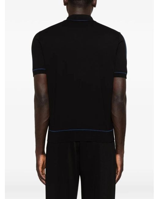 Stefano Ricci Black Zip-Fastening Short-Sleeve Cardigan for men