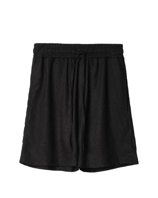 hinnominate Black Drawstring-Fastening Bermuda Shorts for men