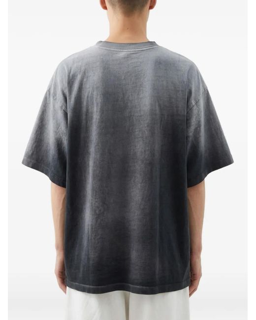 RRR123 Gray Graphic-Print Pocket T-Shirt