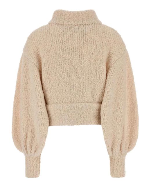 Zimmermann Natural Hypnotic Bouclé Zip-Front Bomber Jacket