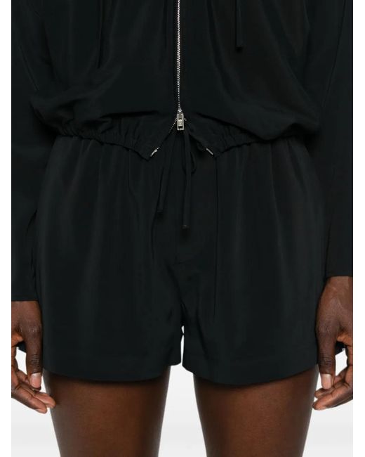 Alexander Wang Black Drawstring-Waist Shorts