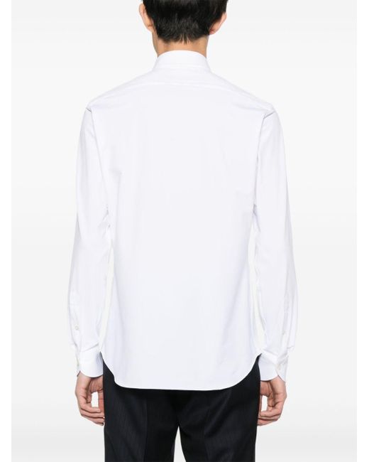 Xacus White Cutaway-collar Shirt for men