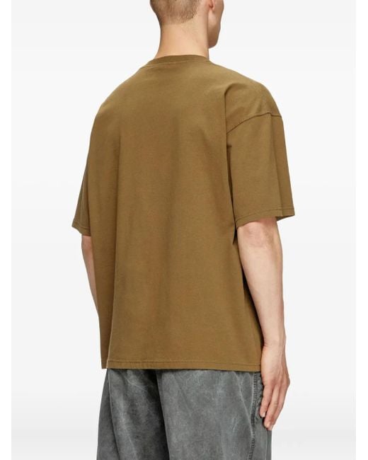 DIESEL Multicolor Crew Neck Logo Tee for men