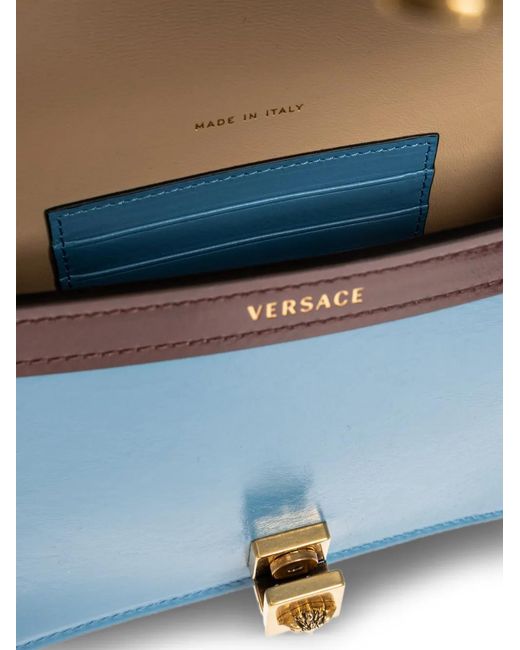 Versace Blue Severine Leather Mini Bag