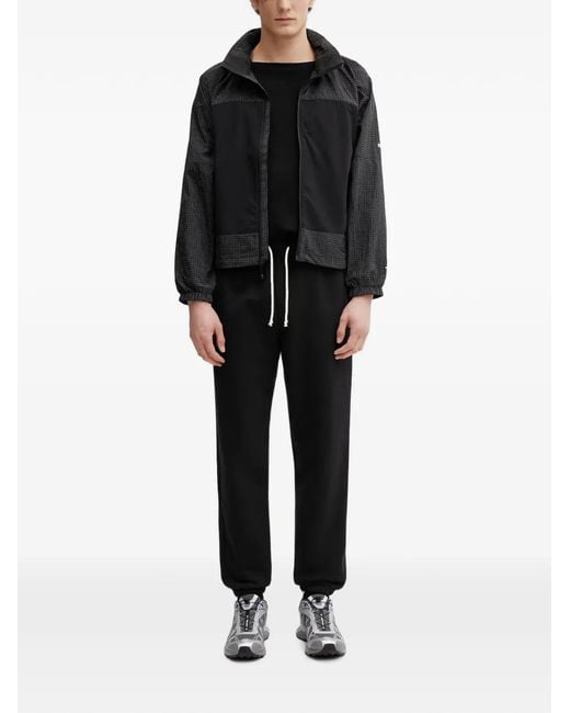 The North Face Black Check-Pattern Panelled Jacket