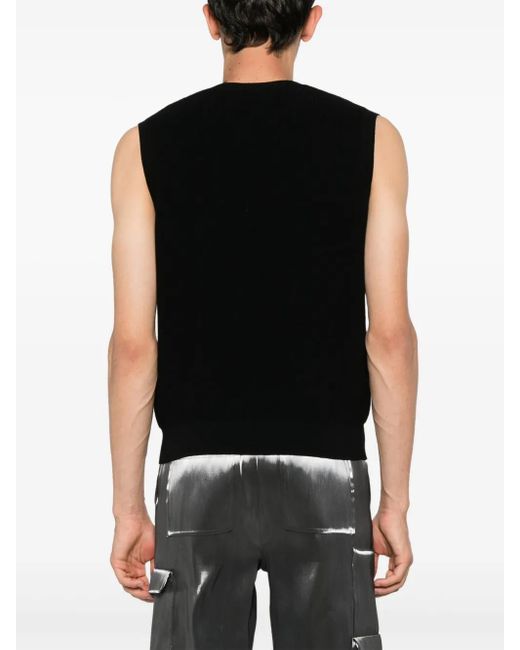 Coperni Black Triangle Sleeveless Knitted Top