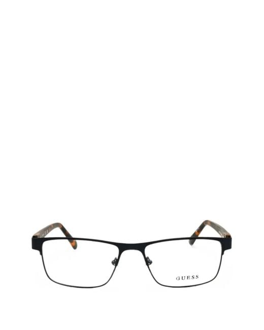 Guess Gray Rectangle-Frame Glasses for men