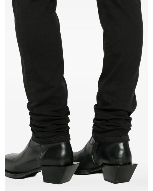 Amiri Black Stacked-Hem Jeans for men