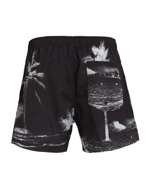 Osklen Black Aquaone Paradise Swim Shorts for men