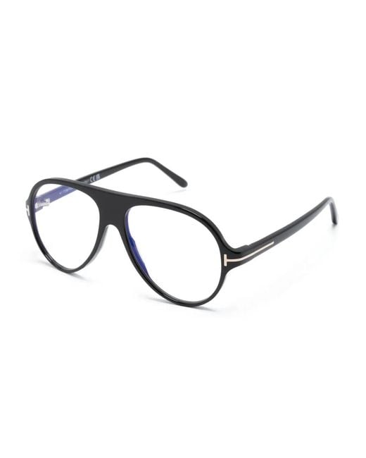 Tom Ford Black Ft5012B Pilot-Frame Glasses for men