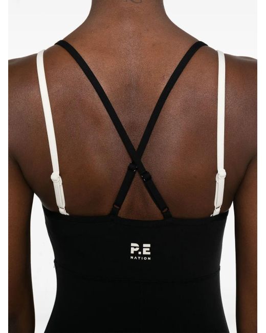 P.E Nation Black Jumpsuit Aus Jersey
