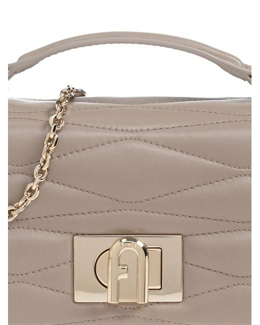 Furla 1927 レザーハンドバッグ ミニ Gray