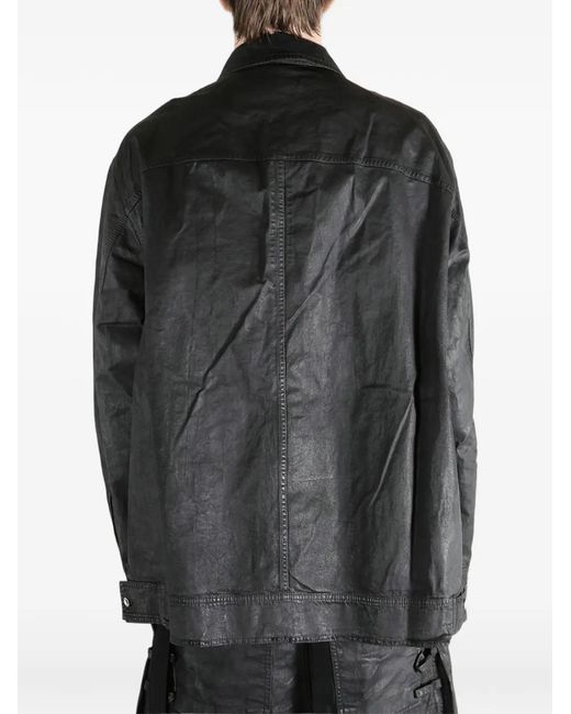 Rick Owens Black Button-Up Jacket for men