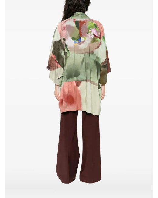Yavi Green Graphic-Print Jacket