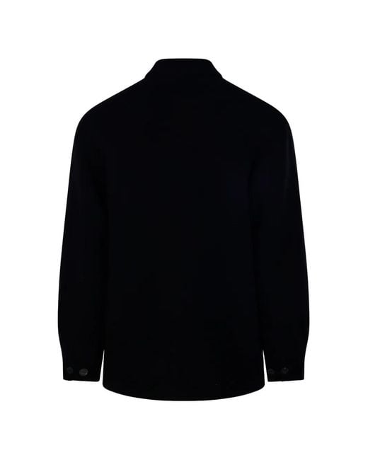 Hevò Black Barid Button-Up Jacket for men