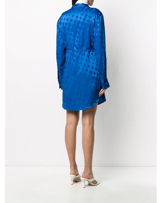 Off-White c/o Virgil Abloh Blousejurk Met Geweven Jacquard in het Blue