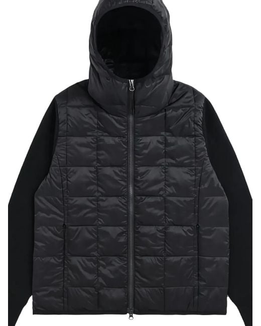 Taion Black Quilted Hooded Jacket for men