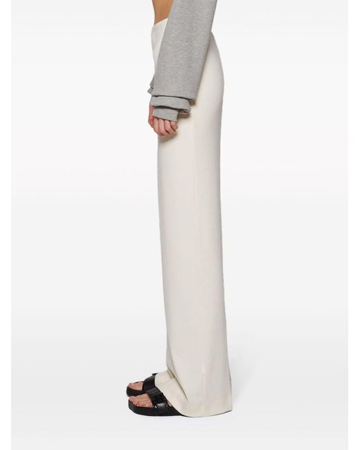 Jupe longue Emma à taille haute ÉTERNE en coloris White