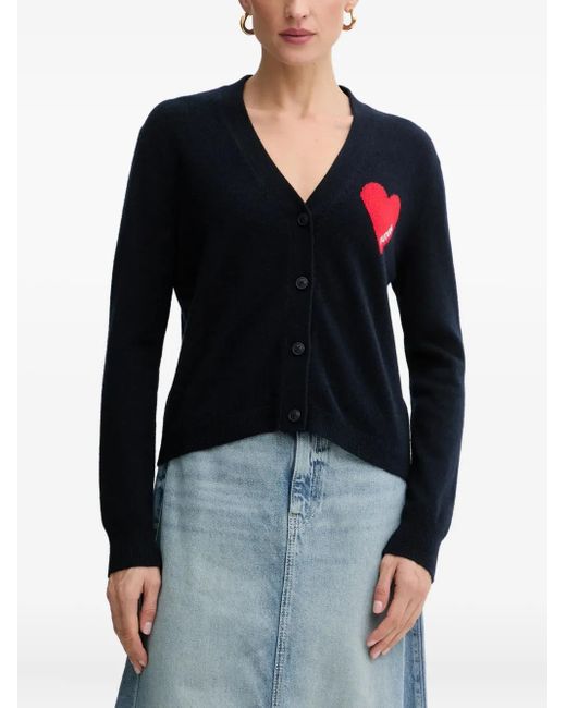 From Future Black Heart-Motif Buttoned Cardigan