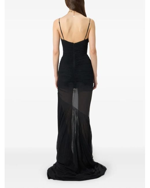 Vestido de fiesta con diseño fruncido Blumarine de color Black