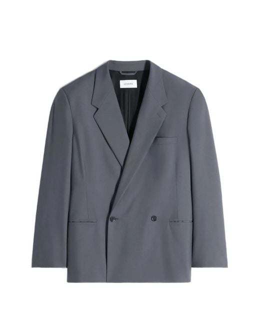 Lemaire Gray Tailored Double-Breasted Jacket