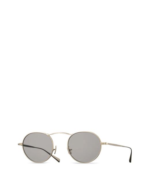 Eyevan 7285 White Safari-E Round-Frame Sunglasses