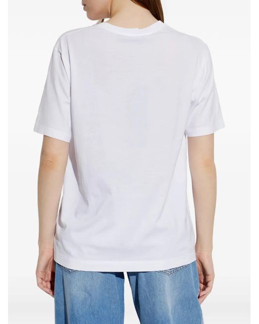 Dolce & Gabbana White Dg Embroidered T-Shirt