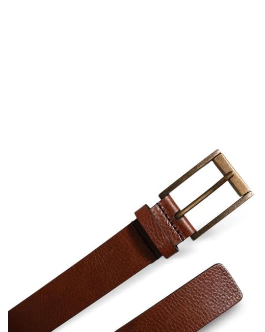 Dolce & Gabbana Brown Logo-Engraved Leather Belt for men
