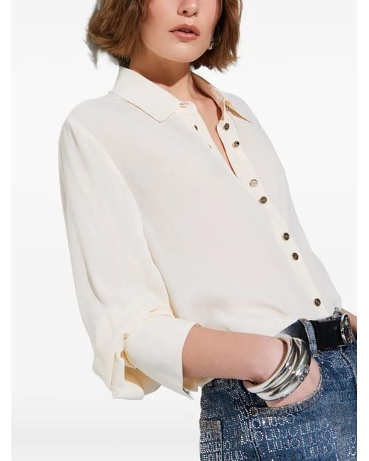Liu Jo White Shirt With Logo Buttons