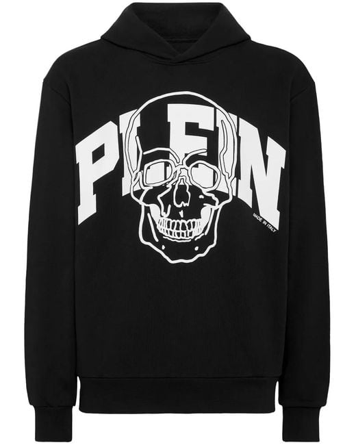 Philipp Plein Black Printed Sweatshirt for men