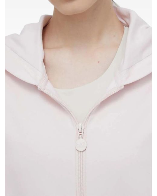 EA7 White Jersey Zip-Up Hoodie