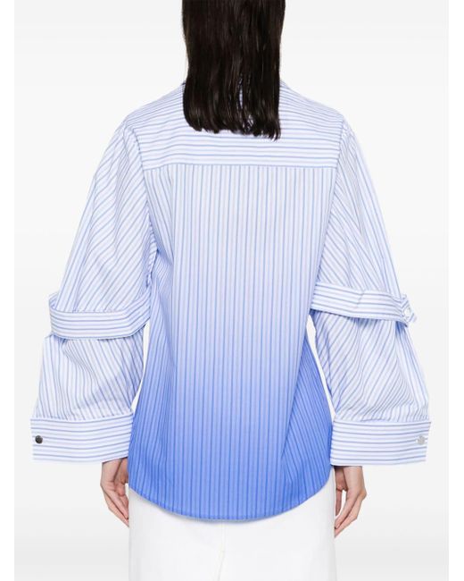 Stine Goya Blue Sgnora Striped Shirt